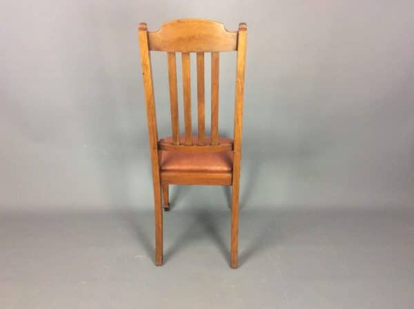 Set of Six Arts & Crafts Walnut Shapland & Petter Dining Chairs c1900 - Image 4