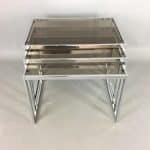 Mid Century Chrome & Glass Nest of Tables by Howard Miller Howard Miller Antique Furniture