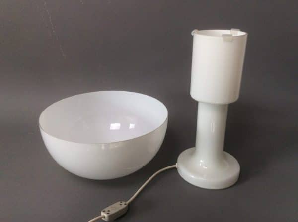 Rare Mid Century Holmegaard Parasol Table Lamp 1970’s Holmegaard Antique Glassware 7