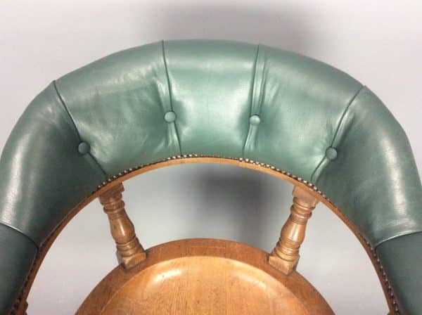 Late Victorian Desk Chair c1890 - Image 4