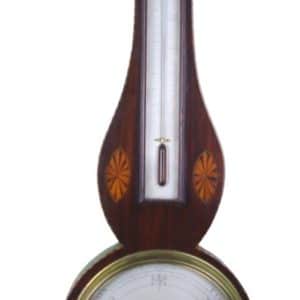 A Good Wheel Bajo Barometer -saltery,London banjo barometer Scientific Antiques