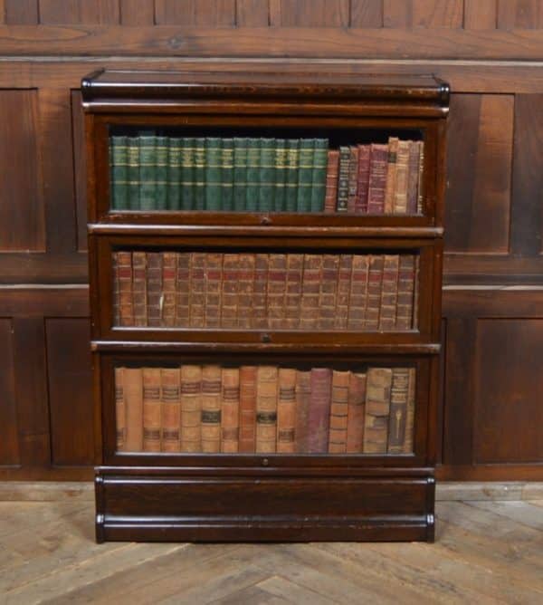Edwardian Oak Globe Wernicke 3 Sectional Bookcase SAI2883 Antique Bookcases 3