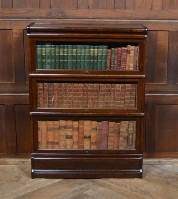 Edwardian Oak Globe Wernicke 3 Sectional Bookcase SAI2883