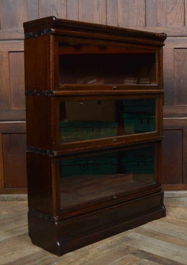 Edwardian Oak Globe Wernicke 3 Sectional Bookcase SAI2883 Antique Bookcases 17