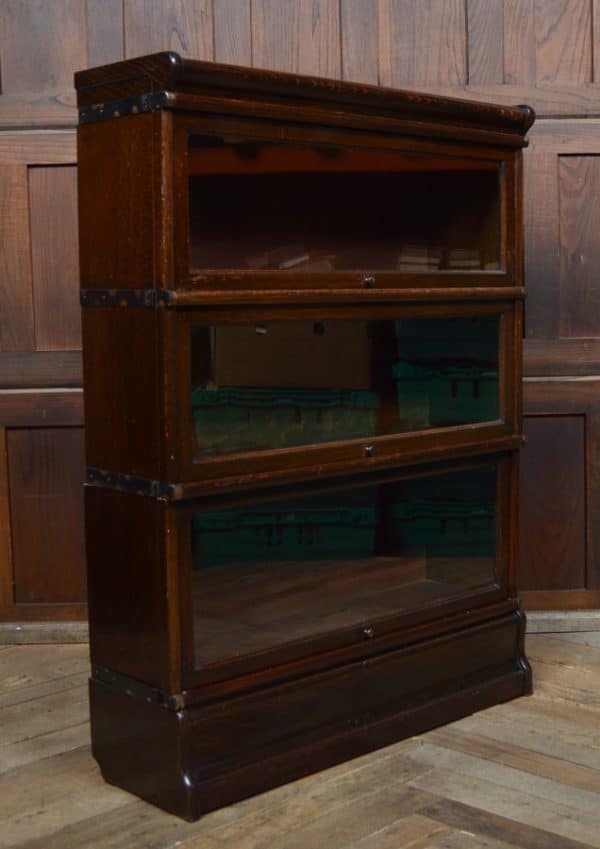Edwardian Oak Globe Wernicke 3 Sectional Bookcase SAI2883 - Image 15