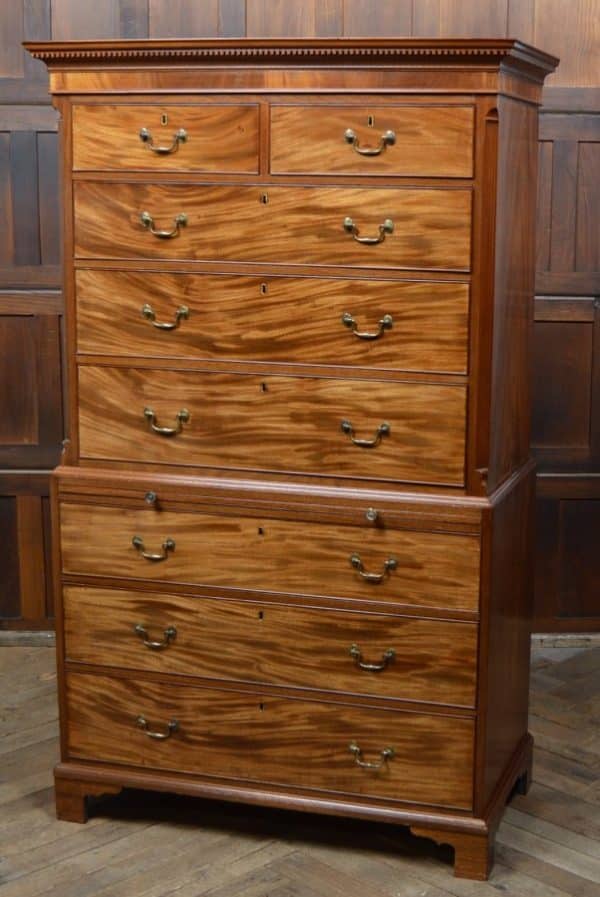 Georgian Mahogany Chest On Chest / Tallboy SAI2902 - Image 18