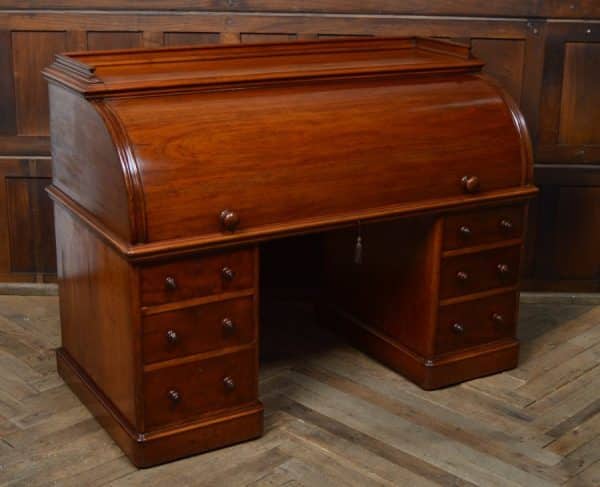 Victorian Mahogany Cylinder Desk SAI2904 - Image 11