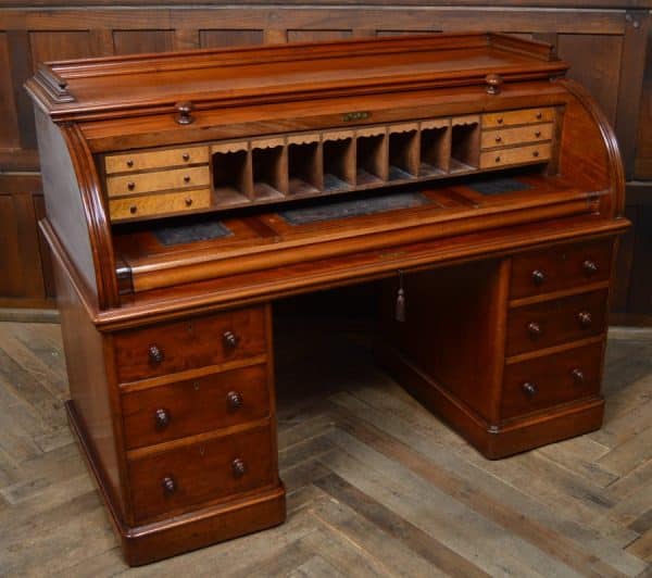 Victorian Mahogany Cylinder Desk SAI2904 - Image 10
