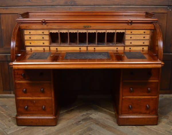 Victorian Mahogany Cylinder Desk SAI2904 - Image 7