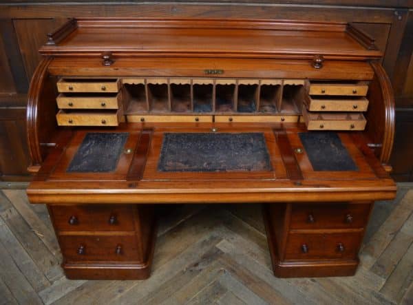 Victorian Mahogany Cylinder Desk SAI2904 - Image 16
