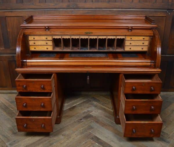 Victorian Mahogany Cylinder Desk SAI2904 - Image 17