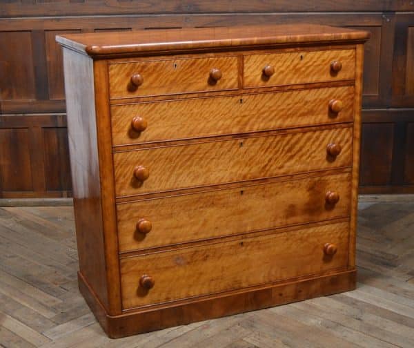 Victorian Satin Wood Chest Of Drawers SAI2893 Antique Draws 20