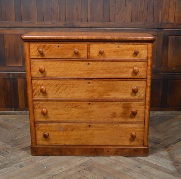 Victorian Satin Wood Chest Of Drawers SAI2893 Antique Draws 16