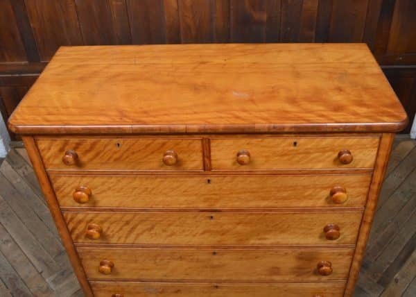 Victorian Satin Wood Chest Of Drawers SAI2893 - Image 11