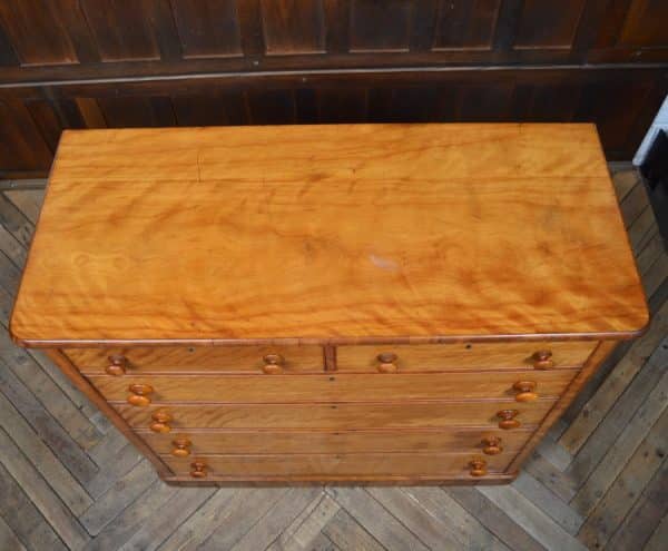 Victorian Satin Wood Chest Of Drawers SAI2893 - Image 8