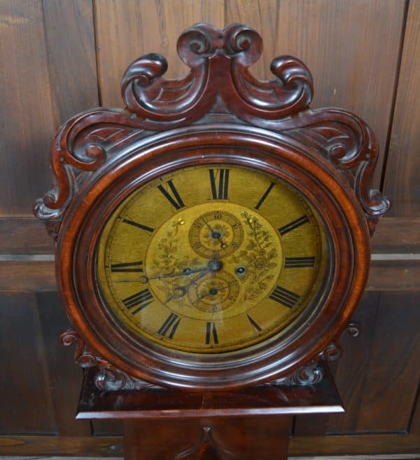 Victorian Scottish Mahogany Drum Head Longcase Clock SAI2897 Antique Clocks 17