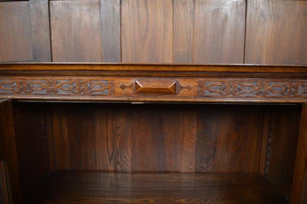 Edwardian Oak Bookcase/ Display Cabinet SAI2890 Antique Bookcases 19