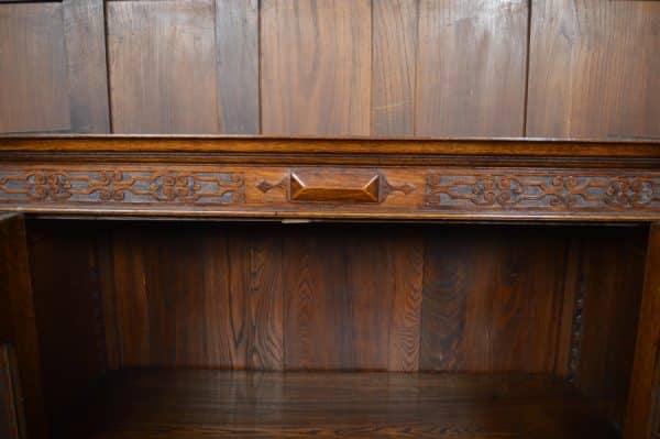Edwardian Oak Bookcase/ Display Cabinet SAI2890 - Image 17