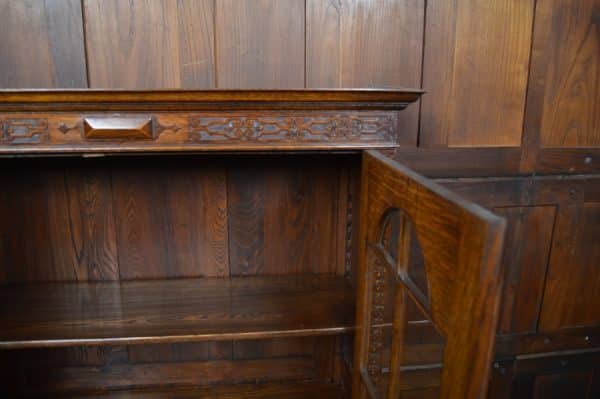Edwardian Oak Bookcase/ Display Cabinet SAI2890 - Image 16