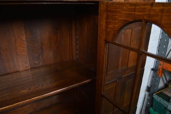 Edwardian Oak Bookcase/ Display Cabinet SAI2890 - Image 15