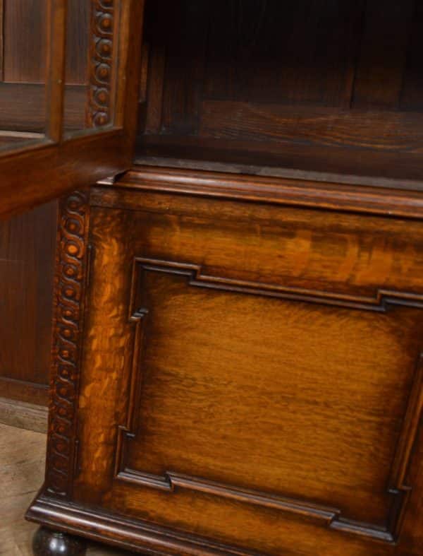 Edwardian Oak Bookcase/ Display Cabinet SAI2890 - Image 14