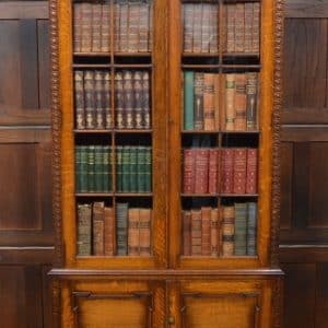 Edwardian Oak Bookcase/ Display Cabinet SAI2890 Antique Bookcases