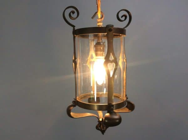 Arts & Crafts Brass Lantern c1900