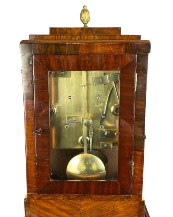 A Stunning Burr Walnut Scottish Bracket Clock With Bracket Circa 1830 - Image 4