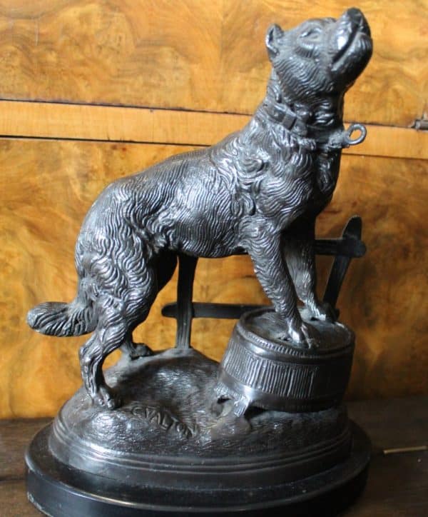 Bronze Sculpture of Guard Dog