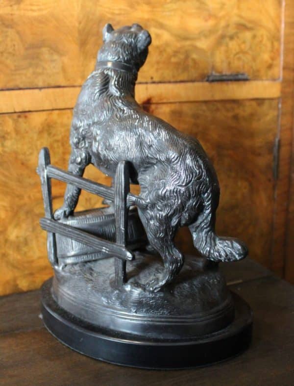 Bronze Sculpture of Guard Dog bronze Antique Collectibles 10
