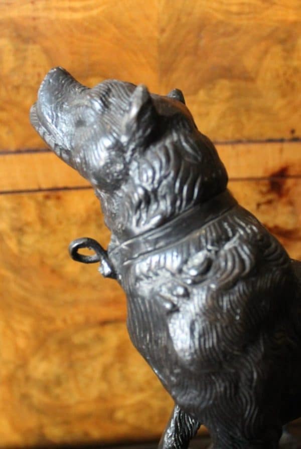 Bronze Sculpture of Guard Dog bronze Antique Collectibles 7
