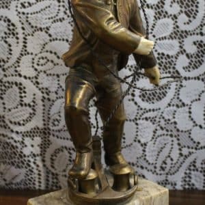Cold Painted Spelter and Vegetable Ivory Sailor
