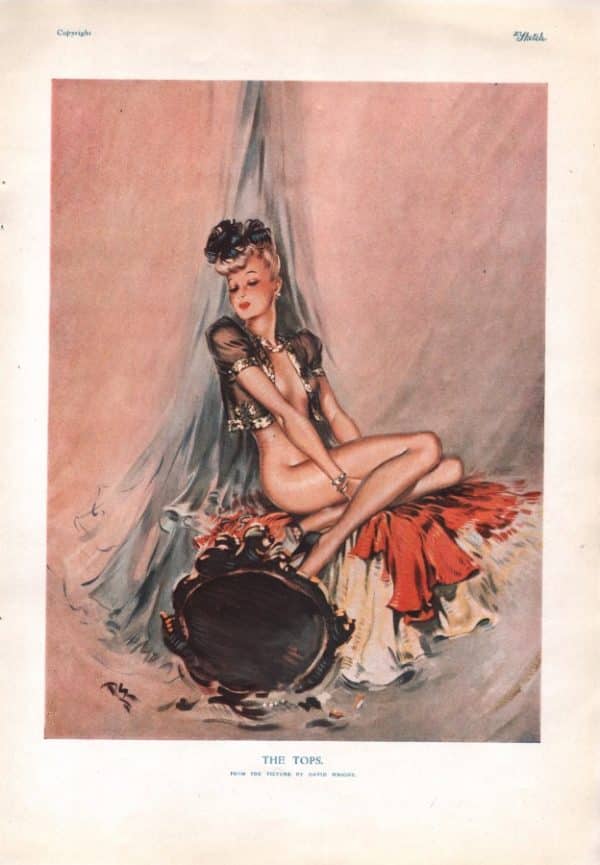 DAVID WRIGHT 1940's ORIGINAL PRINT - 'THE TOPS' NOT A COPY OR REPRODUCTION