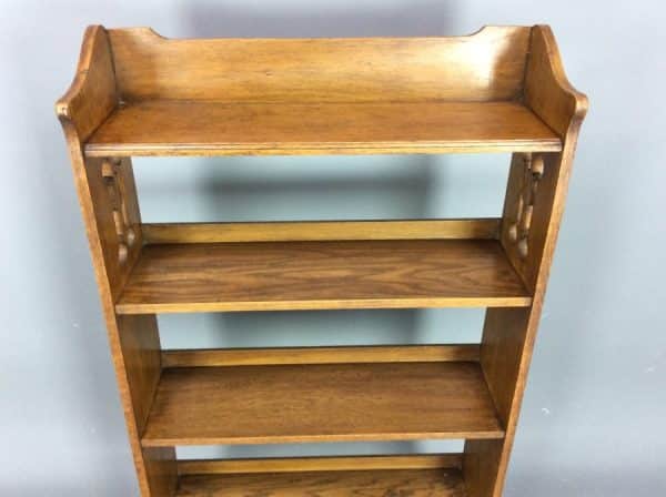 Arts & Crafts Oak Open Bookcase c1900 - Image 4