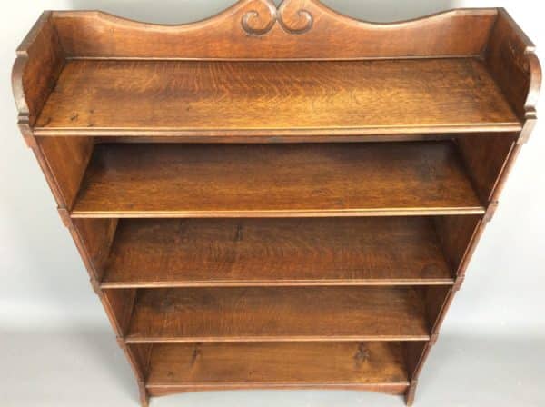 Arts & Crafts Oak Open Bookcase c1900 - Image 4