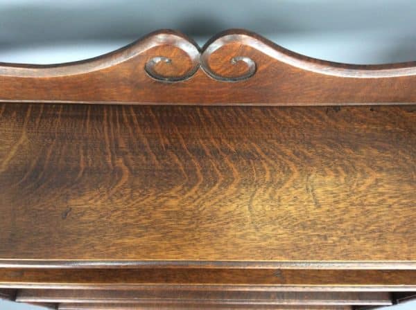 Arts & Crafts Oak Open Bookcase c1900 - Image 5