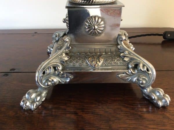 Early 20th Century Chrome and Glass Table Lamp - Image 4