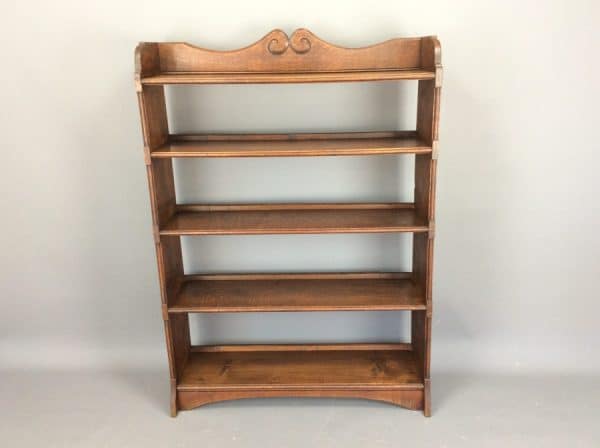 Arts & Crafts Oak Open Bookcase c1900