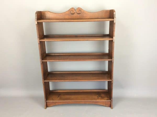 Arts & Crafts Oak Open Bookcase c1900 bookcase Antique Bookcases 3