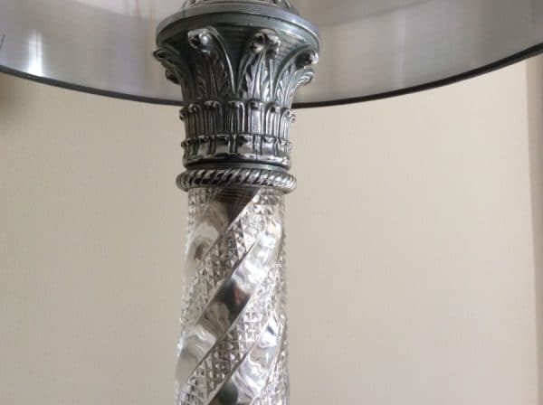 Early 20th Century Chrome and Glass Table Lamp - Image 3