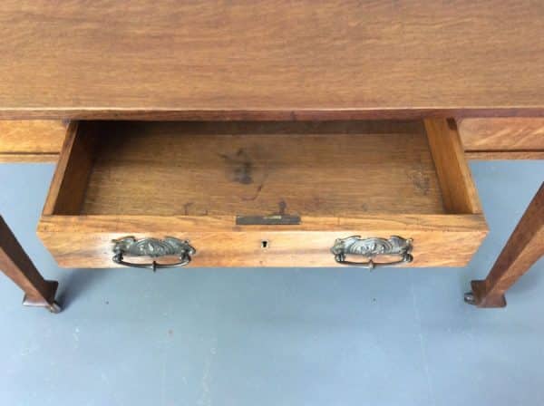 Large Arts & Crafts Writing Desk c1900 - Image 4