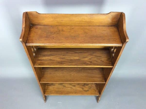 Arts & Crafts Oak Open Bookcase c1900 - Image 3