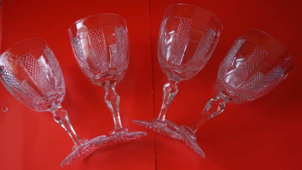 SALE – Vintage Pair of HIBERNIA Pattern Waterford Champagne Flutes Hibernia Pattern Antique Glassware 11