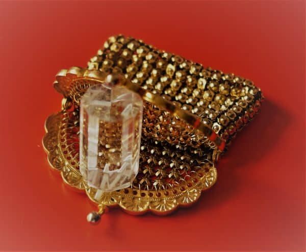 A Vintage Miniature Gilt Metal Mesh Purse Costume Jewellery Antique Jewellery 6