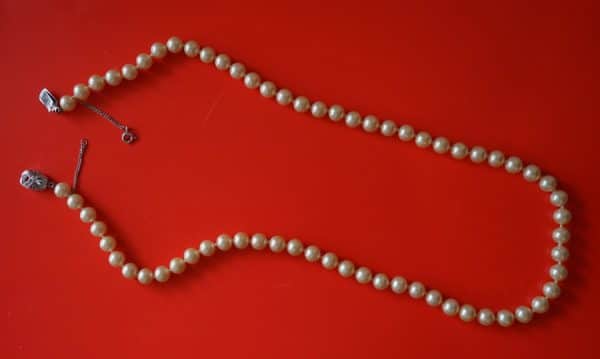 Vintage Orquidea Manacor Mallorca 22" Knotted Pearl Necklace Boxed - Image 4