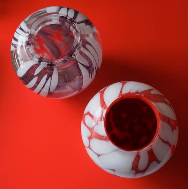 A Pair of Vintage Art Glass Langham Hand Made Vases - Image 6