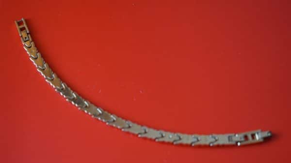 Vintage Quality Gold Plated Rhinestone Link Bracelet - Boxed - Image 3