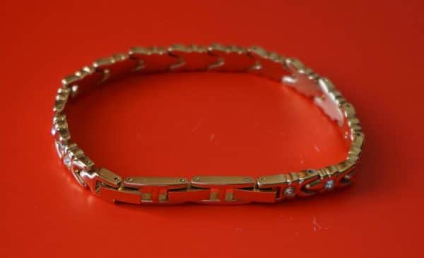 Vintage Quality Gold Plated Rhinestone Link Bracelet – Boxed Boxed Jewellery Antique Bracelets 4