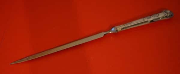 Sheffield Silver Pistol Handled Letter Opener – Collectible / Knife / Knives c.1982 Antique Boxed Fish Servers Antique Knives 6