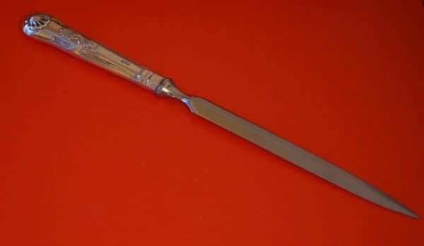 Sheffield Silver Pistol Handled Letter Opener – Collectible / Knife / Knives c.1982 Antique Boxed Fish Servers Antique Knives 4